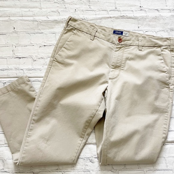 Izod Pants Mens Izod Khaki Slim Pants Poshmark